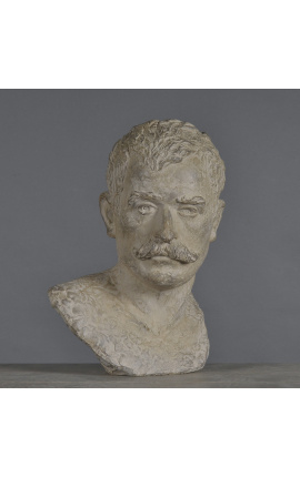 Terracotta sculpture of an old bust "The Dandy"