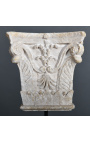 Ensemble de 4 chapiteaux de style Empire et de style Restauration sur support métallique noir