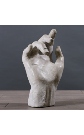 Gipsinė didelės XIX amžiaus statulos rankos skulptūra