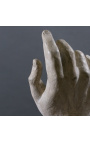 Escultura em gesso de uma grande mão de estátua do século XIX