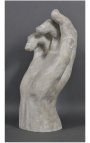 Gipsen sculptuur van een groot 19e eeuws handbeeld