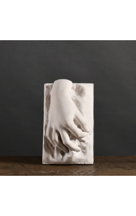 Escultura em gesso de uma mão masculina do século XIX