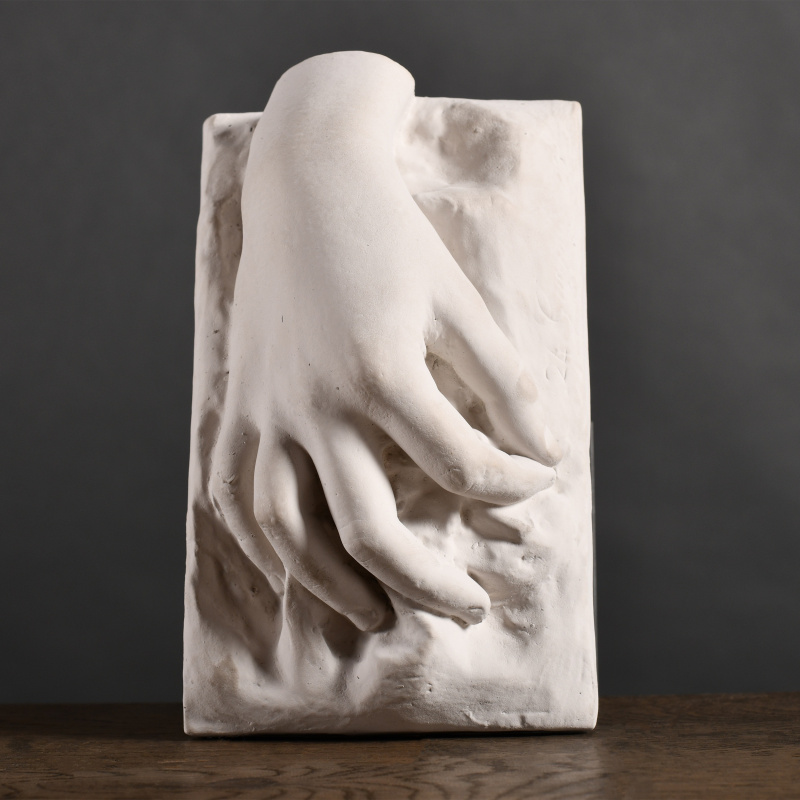 Plaster sculpture of a 19th century male hand