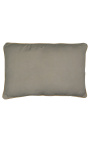 Правоъгълна възглавница от бежов лен и памук с оплетка от юта 40 х 60