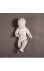 19th century white plaster cherub