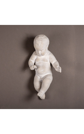 19th century white plaster cherub