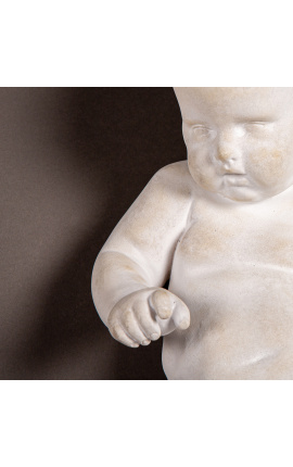 19th century white plaster cherub