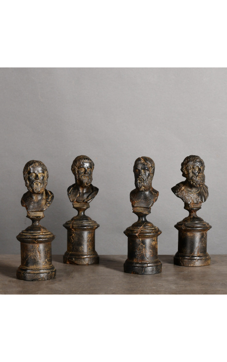 Fabulous set of 4 busts of Greek philosophers