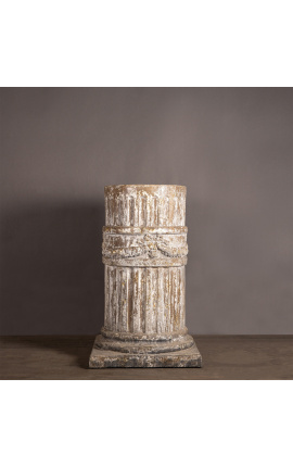 Fabulosa columna pedestal Luis XVI con cinta