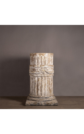 Fabulous Louis XVI pedestal column with ribbon
