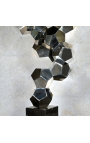 Didelė šiuolaikinė skulptūra iš chromuoto metalo "Gaminiai 2.0"