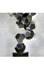 Grote hedendaagse sculptuur in chrome metaal "Mineralen 2.0"