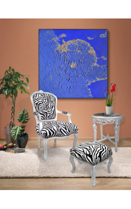 Contemporary square painting &quot;Bleu Dune - Small Format&quot;