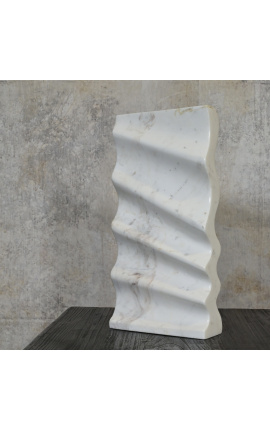 Escultura contemporánea en mármol blanco Frisson
