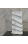 Escultura contemporânea em mármore branco "Frisson"