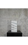 Sculpture contemporaine en marbre blanc Frisson