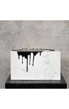 Contemporary white marble sculpture &quot;Spleen&quot;