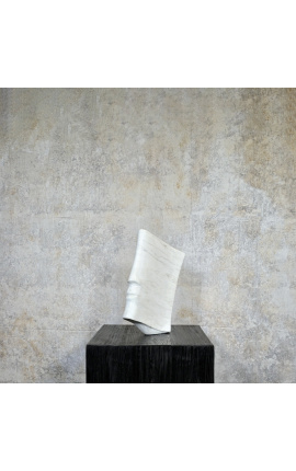 Scultura contemporanea in marmo bianco "Canzone" Taglia XL