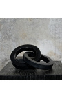 Современная скульптура из черного мрамора "За жизнь"