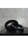 Contemporary black marble sculpture "For Life"