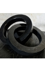 Contemporary black marble sculpture "For Life"