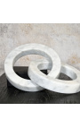 Contemporary white marble sculpture "For Life"