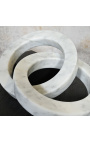 Contemporary white marble sculpture "For Life"