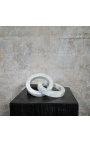 Scultura contemporanea in marmo bianco "For Life"