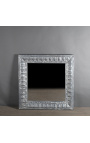 Espelho quadrado estilo Louis Philippe em zinco