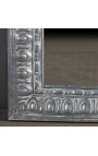 Specchio quadrato in stile Luigi Filippo in zinco