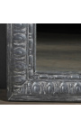 Grande espelho retangular estilo Louis Philippe em zinco
