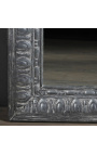 Grand miroir rectangulaire de style Louis Philippe en Zinc