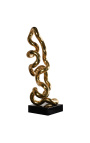 Large contemporary golden sculpture "Tubulaire N°1"