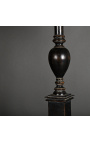 Lámpara pedestal en madera negra