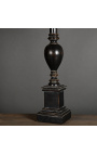 Lámpara pedestal en madera negra