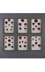 Set of 6 large frames with wax seals