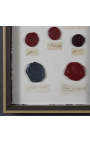 Set of 6 large frames with wax seals