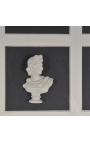 Par de molduras com bustos de romanos