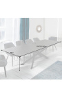 "Euphorisk" matbord i svart stål og grafit keramikk topp 180-220-260