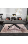 "Euphorisk" matbord i svart stål og lava keramikk topp 180-220-260