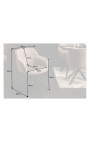 Set of 2 dining chairs "Euphoric" design in greige velvet