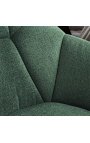 Ensemble de 2 chaises de repas "Betty" rotatives en velours vert foncé