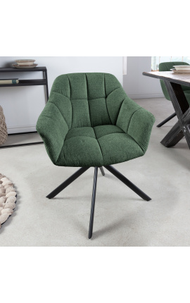 Set van 2 "Betty" eetstoelen in donker groen velvet