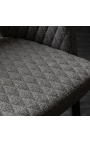 Juego de 2 sillas de comedor Madrid diseño en terciopelo gris claro
