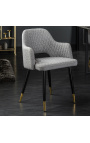 Zestaw dwóch krzeseł "Madryt" projektowanie w świetlnie szary velvet