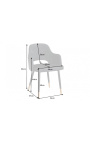 Zestaw dwóch krzeseł "Madryt" projektowanie w szary velvet