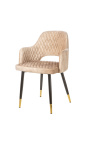 Zestaw dwóch krzeseł "Madryt" projektowanie w greige velvet