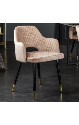 Conjunto de 2 cadeiras de jantar "Madrid" design de veludo