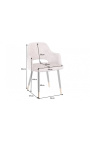 Juego de 2 sillas de comedor Madrid diseño en terciopelo greige