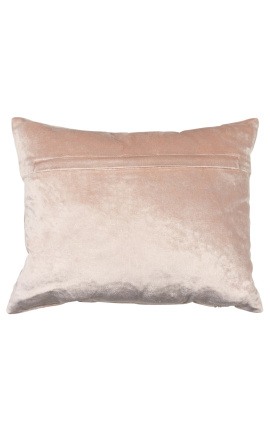 Stačiakampė pagalvėlė iš pudros rožinio aksomo su Paisley 35 x 45